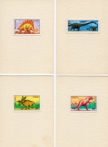 MONGOLIA 1990 Sc#1871/1877 DINOSAURS 7 DELUXE Souvenir Sheets !!!!