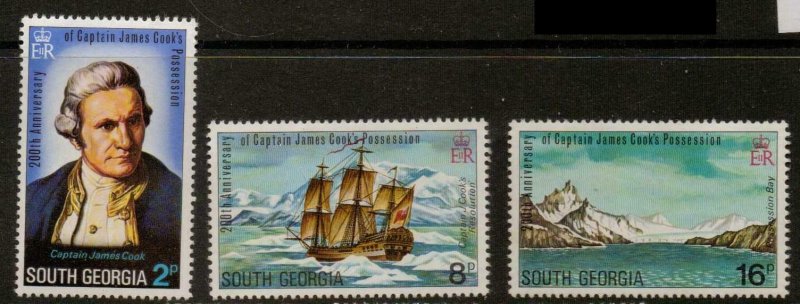 SOUTH GEORGIA SG43/5 1975 CAPTAIN COOK MNH