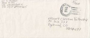 United States  Desert Storm Soldier's Free Mail 1991 U.S. Navy, USS Nassau (L...