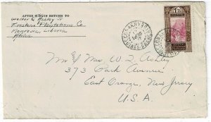 French Guinea 1937 Conakry cancel on cover to the U.S., Scott 100