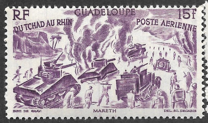 Doyle's_Stamps: French Guadeloupe 1946 Chad to Rhine Set #C4** to #C9**