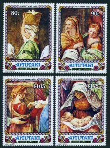 Aitutaki 474-477,478,MNH.Mi 697-700,Bl.79. Christmas 1992.Arts by Guido Reni.