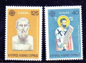 CYPRUS #533-534  1980    EUROPA  MINT  VF NH  O.G  a