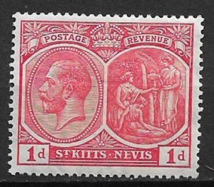 1921 St.Kitts-Nevis 38 Columbus Looking at Land/ King George V  1p MH