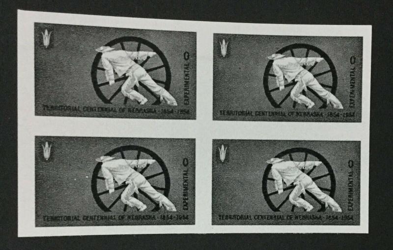 MOMEN: US #TD100 TEST NEBRASKA STAMP BLOCK MINT OG NH #27262