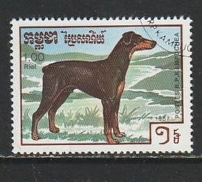 1987 Cambodia - Sc 771 - used VF - 1 single - Dogs