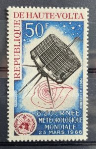 (757) BURKINA FASO 1966 : Sc# C28 TIROS SATELLITE WEATHER MAP - MNH VF