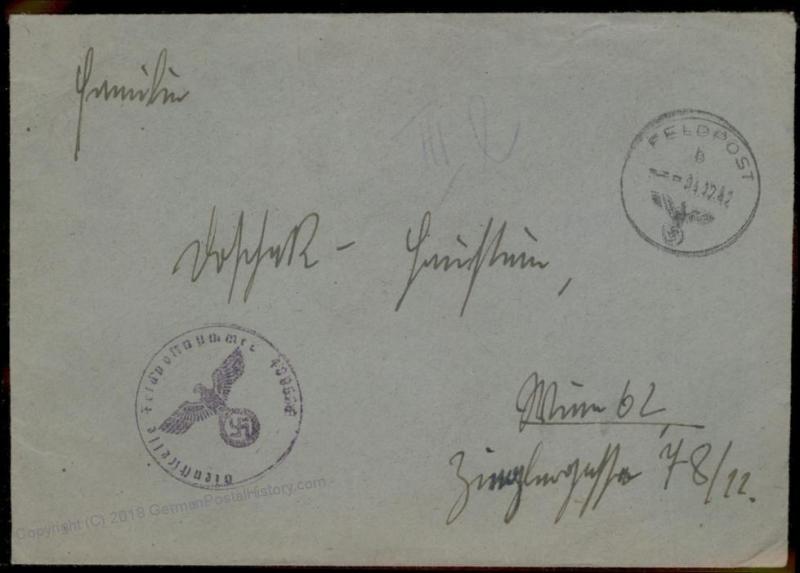 3rd Reich April 1943 Deutsches Afrikakorps DAK Feldpost Cover to Vienna 60446