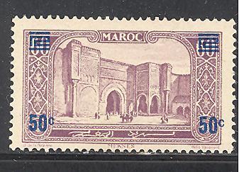 French Morocco 122 mint hinged SCV $ 0.95