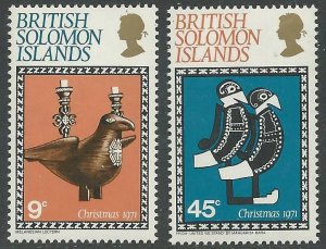 Solomon Islands # 226-27 Christmas 1971  (2) Mint NH