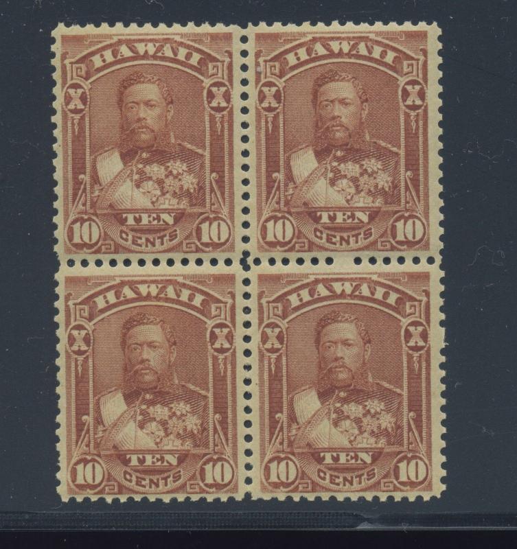 Hawaii Scott #44 King Kalakaua Mint Block of 4 Stamps NH (Stock #H44-B1)