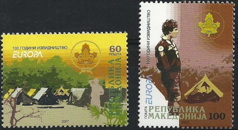 Macedonia 434-5 Scouting Europa Cept 2007 MNH