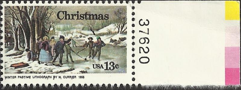 # 1703 MINT NEVER HINGED WINTER PASTIME BY NATHANIEL CURRIER