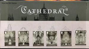 Great Britain 2008 Cathedrals perf set of 6 in official p...