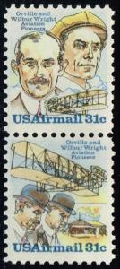 US #C92a Wright Brothers Se-tenant Pair; MNH (1.30)