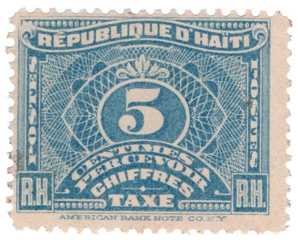 (I.B) Haiti Revenue : Postal Tax 5c