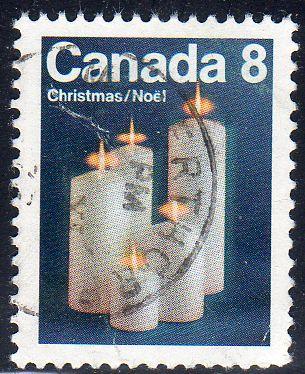 Canada 607 - Used-NH - Christmas / Candles