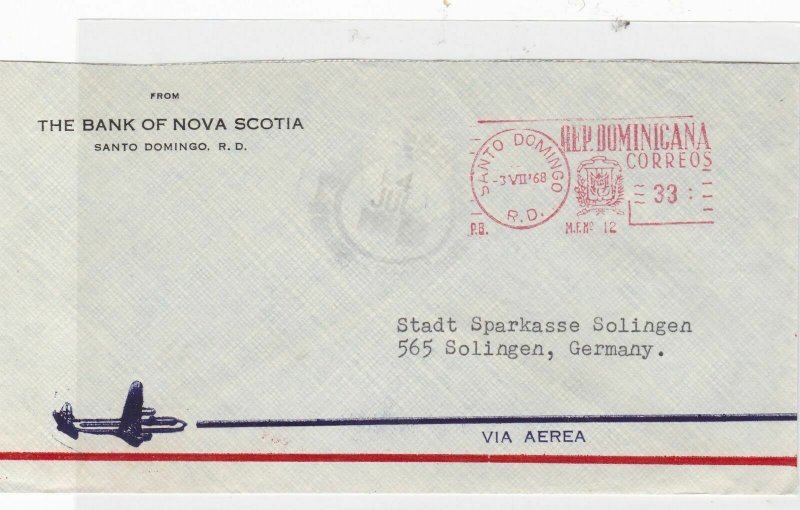 dominica 1968  airmail stamps cover  ref 10149 