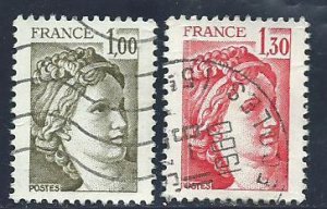 France 1662, 1665   Used   1979-81  PD