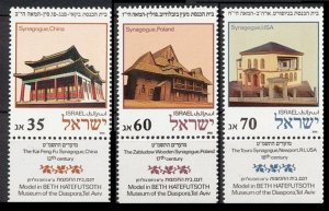 1988 Israel 1105-1107 Synagogues in the Diaspora. 3,60 €