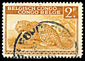 Belgian Congo 218, used, Leopard