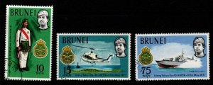 BRUNEI SG178/80 1971 ROYAL MALAY BRUNEI REGIMENT FINE USED