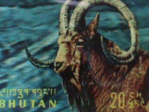 ​BHUTAN 1970 SC#116B 3D STAMP- WILD ANIMALS-IBEX MINT WE SHIP TO WORLD WIDE.