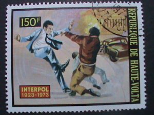 ​UPPER VOLTA-1973  INTERPOL-50TH ANNIVERSARY-CTO-VF- WE SHIP TO WORLD WIDE