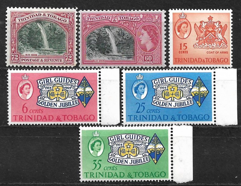 COLLECTION LOT OF 6 TRINIDAD & TOBAGO MH 1935+ STAMPS CV+$73 2 SCAN