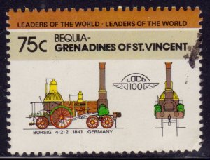Bequia, Grenadines of St.Vincent, Vintage Locomotives, 75c, used