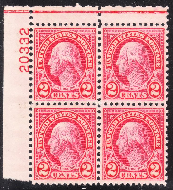 MOstamps - US #634 Mint OG NH Plate Block - Lot # MO-848 SCV $6.50