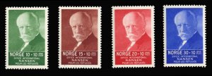 Norway #B5-8 Cat$45, 1935 Hansen, set of four, never hinged