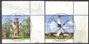 Germany 2016 Lighthouses Mi. 3252/3 Used CTO