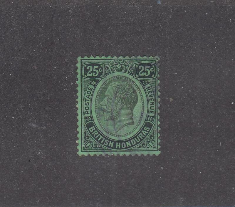 BRITISH HONDURAS # 80a KGV 25cts LIGHT USED CAT VALUE $35