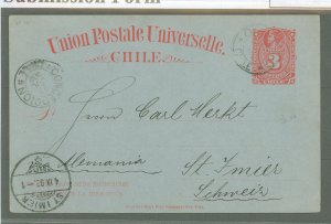 Chile  1902 from Osarno to Switzerland, conceptcian transit