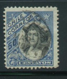 Chile Sc # 77 used