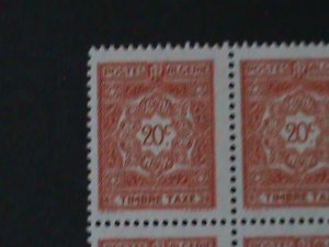 ​ALGERIA-FRANCE-1947-SC#35 -POSTAGE DUE MNH BLOCK- VF-77 YEARS OLD LAST ONE