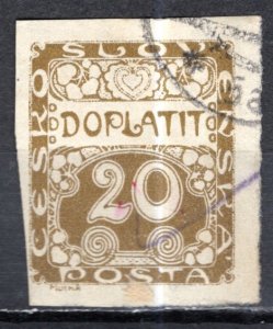 Czechoslovakia; 1918: Sc. # J4: Used Single Stamp