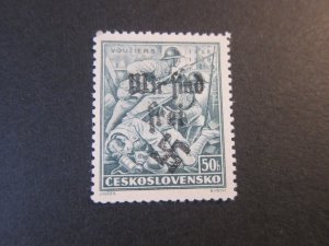 Czechoslovakia 244 MAHR.OSTRAU WIR SIND FREI OVERPRINT OG MNH VF