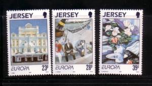 Jersey  Sc 631-3 1993 Europa Contemporary Art stamps mint NH