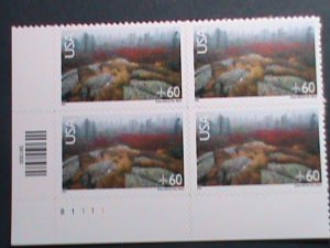 UNITED STATES-AIRMAIL-2001-SC# C138 ACADIA NATIONAL PARK -BLOCK OF 4 STAMPS-VF