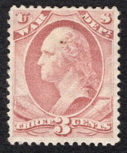 US 1873 3¢ Official Dept. of War Stamp #O85 MH CV $275