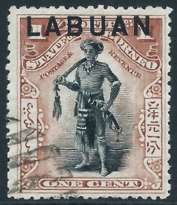 Labuan, Sc #72, 1c Used