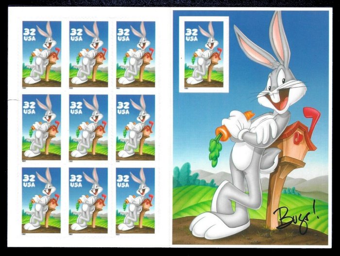 US #3137, 32c Bugs Bunny,  Sheet, VF mint never hinged, Fresh Sheets,  VF min...