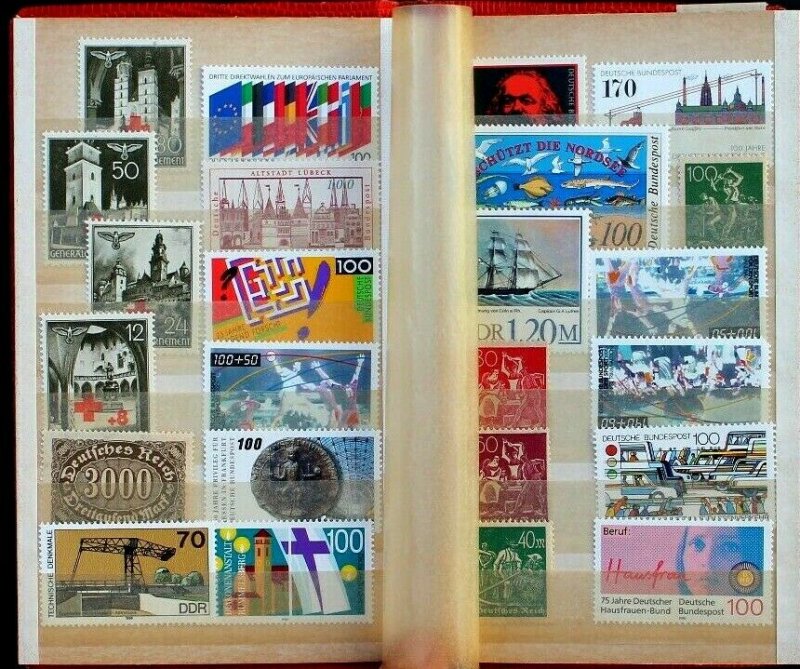 Germany Stamp Collection Lot of 95 MNH Post Office Fresh in Lighthouse Album