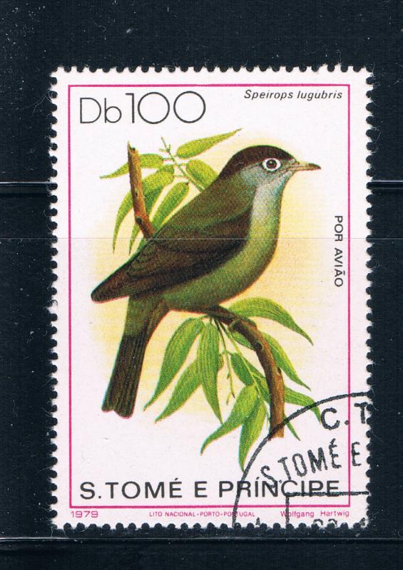 Saint Thomas and Prince Islands 546 Used Bird Speirops lugubris (S0694)