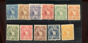 GUATEMALA  SCOTT #31-41 F/VF MINT HINGED WITH REMNANT -SCOTT $243.50