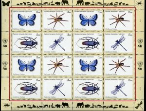 UNITED NATIONS 2009 ENDANGERED SPECIES INSECTS  GENEVA  SHEET MINT NH