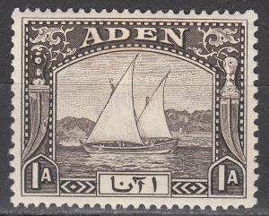 Aden - 1937 1a Dhow Sc# 3 - MH (9609)