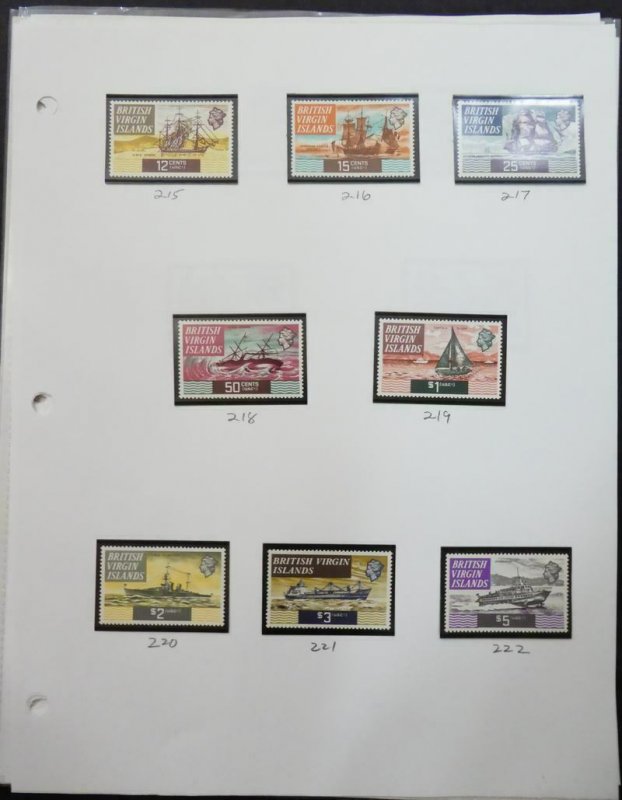 EDW1949SELL : BR. VIRGIN ISL Nice all VFMNH collection of all Cplt sets Cat $105